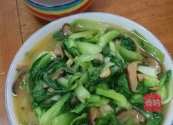 青菜香菇的做法图解3