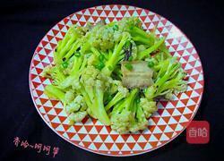 有机花菜炒肉的做法图解14