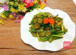 蚕豆炒蒜苗的做法图解12
