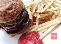 黑胡椒牛排汉堡的做法图解4