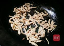 鲜茶树菇炒肉的做法图解4