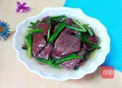 韭菜炒猪血的做法图解7