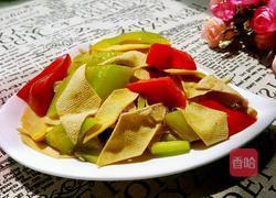青椒炒豆腐皮的做法图解7