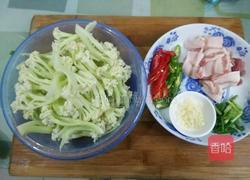 五花肉炒花菜的做法图解2