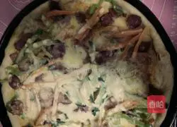 Illustration of how to make ham pizza 14