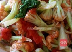 番茄炒菜花的做法图解4