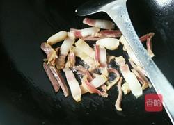 红椒四季豆炒腊肉的做法图解5