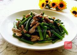 蒜苔炒肉丝的做法图解5