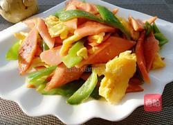 青椒炒鸡蛋火腿片的做法图解12