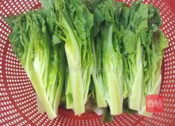 白灼油麦菜的做法图解3