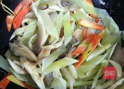 莴苣炒平菇的做法图解9