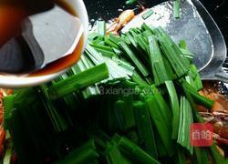 韭菜炒河虾的做法图解7