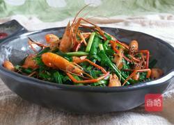韭菜炒河虾的做法图解9