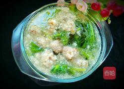 小白菜汆丸子的做法图解15