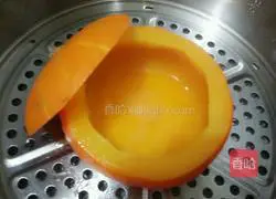 Pumpkin Steamed Egg Recipe Illustration 8