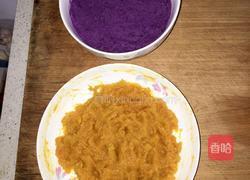奶油紫薯南瓜包的做法图解1