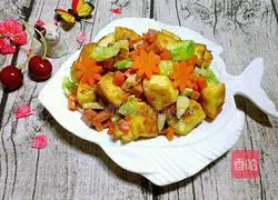 Illustration of how to make fried steamed buns with carrots and cabbage 8