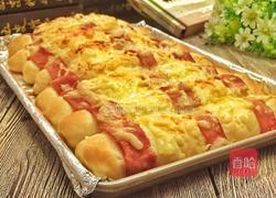 培根芝士肉松面包条的做法图解13