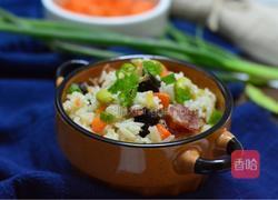 腊肠胡萝卜香菇焖饭的做法图解8