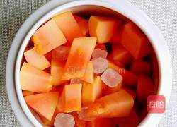 木瓜牛奶的做法图解2