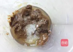 Illustration of how to make sesame paste cake 3