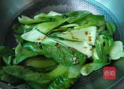 油菜虾仁的做法图解3