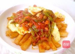 西红柿鸡蛋炒年糕的做法图解12
