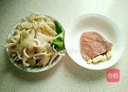 肉炒平菇的做法图解3