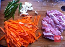 辣炒萝卜肉丝的做法图解2