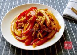 杏鲍菇双椒炒鸡丝的做法图解6