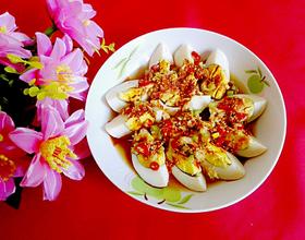 小菜凉拌蒜泥鸡蛋[图]