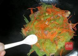 肉片炒莴笋萝卜丝的做法图解6