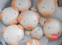 小猪豆沙包的做法图解7