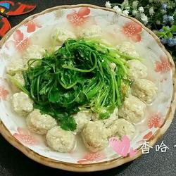 香菜水汆丸子的做法[图]