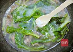 小白菜滑肉汤的做法图解12