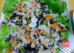 香菇木耳鸡肉荷叶蒸饭的做法图解5