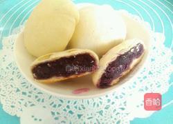 白皮红豆 紫薯饼的做法图解19