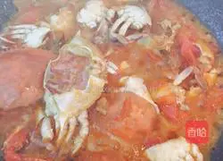 Illustration of how to make swimming crabs in tomato sauce 8
