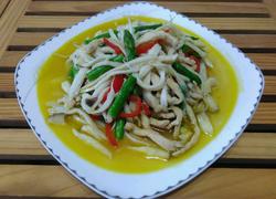 杏鲍菇炒鸡丝