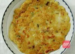 Illustration of how to make gourd and lean meat pancakes 6