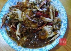 酱炒螃蟹的做法图解4
