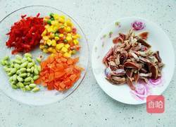 五彩鸡胗的做法图解3