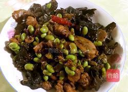 木耳毛豆炒鸡肉的做法图解6