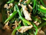 瘦肉炒芥兰的做法[图]