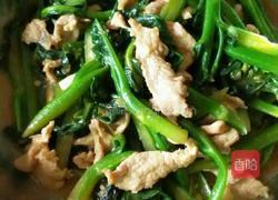 瘦肉炒芥兰的做法图解4