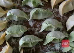 翡翠白菜饺子皮的制作的做法图解5