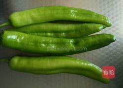 肉酿虎皮尖椒的做法图解2