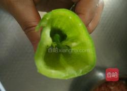 肉酿虎皮尖椒的做法图解3