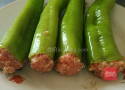 肉酿虎皮尖椒的做法图解10