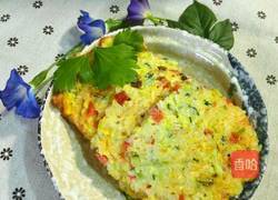 米饭鸡蛋饼的做法图解5